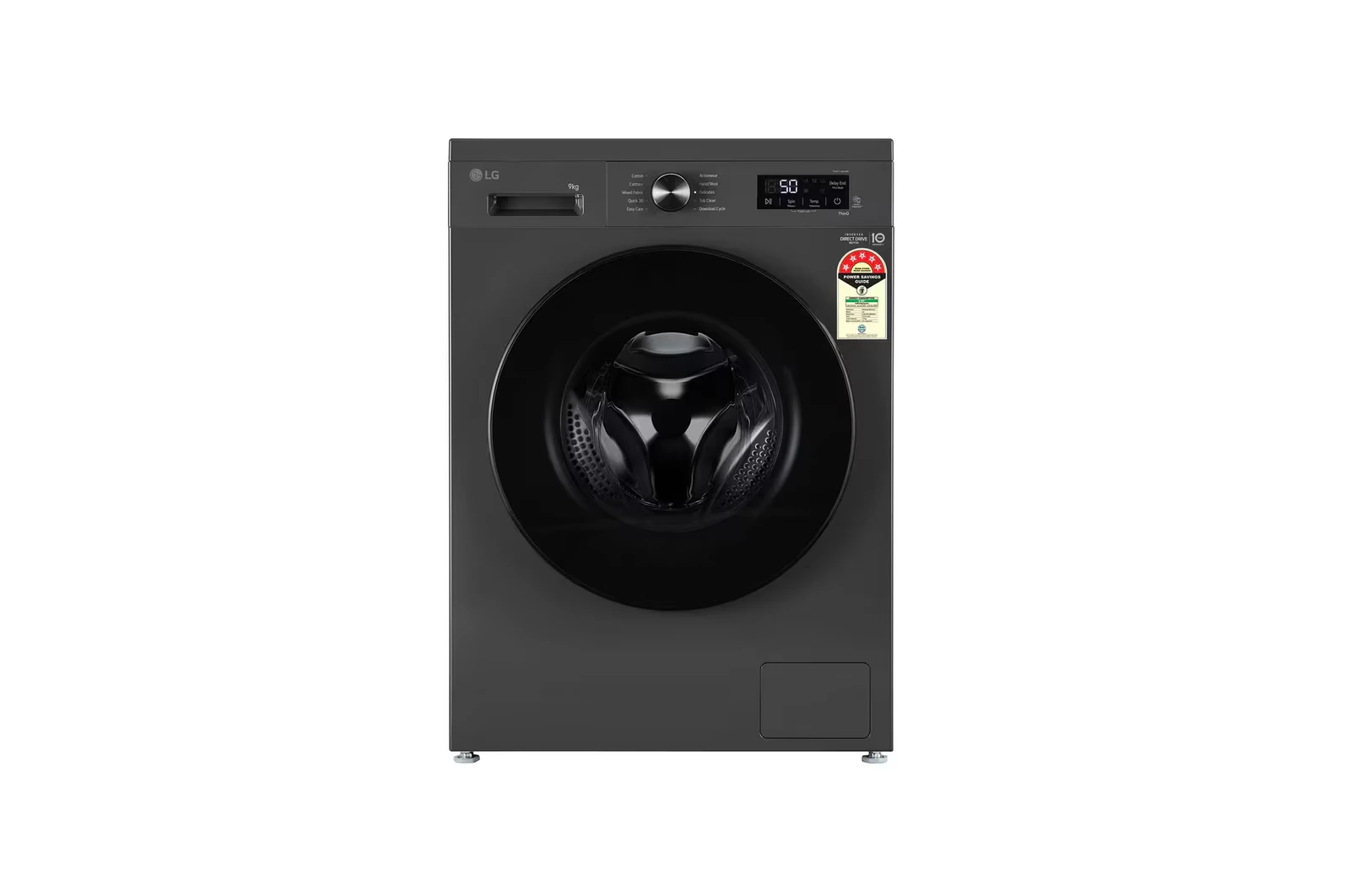 LG FHB1209Z4M.AMBQEIL 9KG Front Load Washing Machine, Inverter Direct Drive, Middle Black