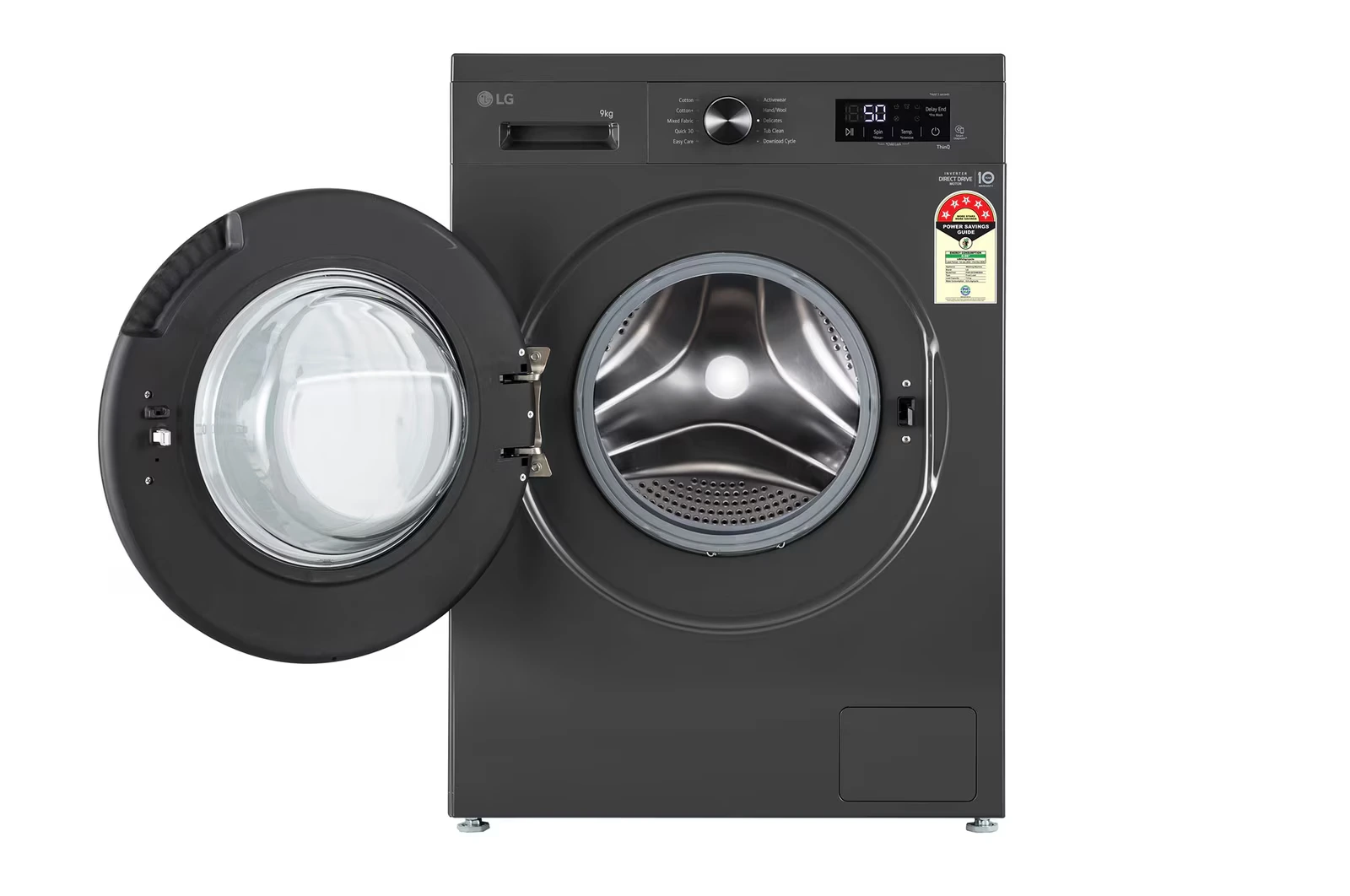 LG FHB1209Z4M.AMBQEIL 9KG Front Load Washing Machine, Inverter Direct Drive, Middle Black - Image 2